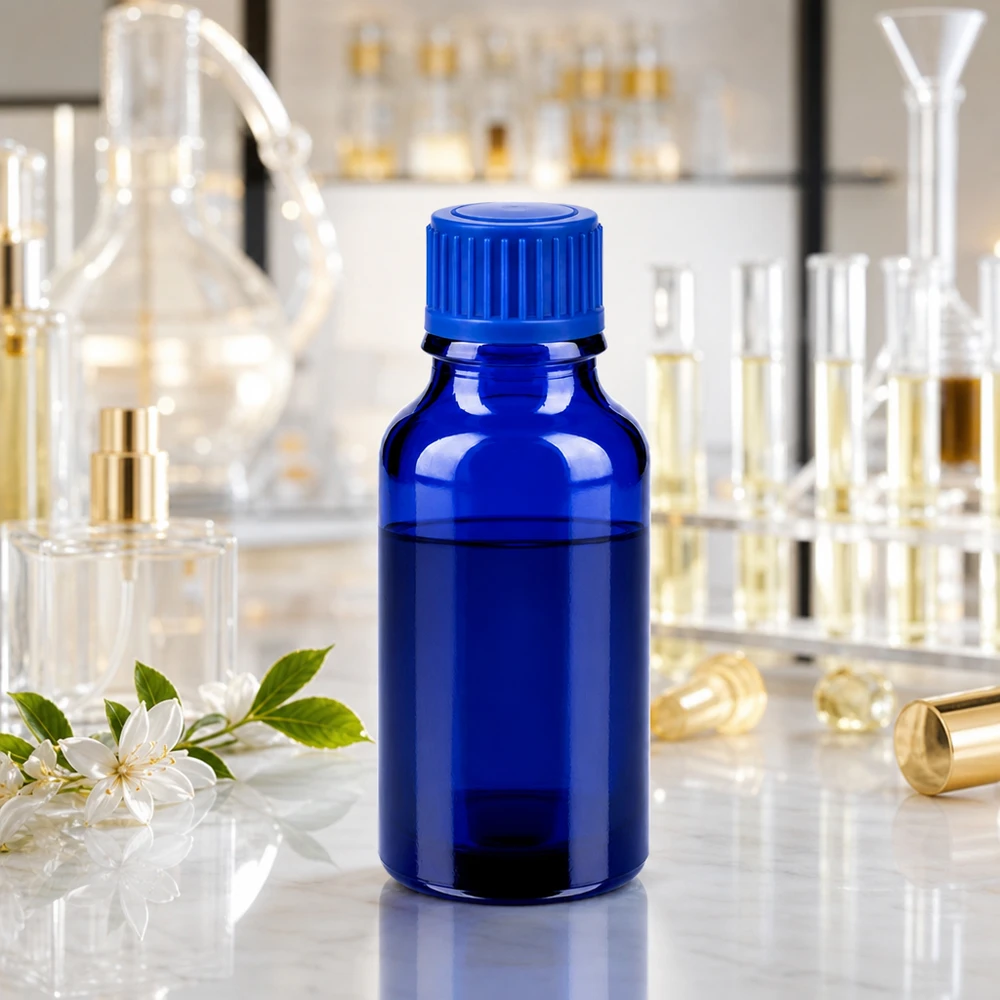 20ml Flasche 11mm Schraubverschluss blau Standard BlueLine UT18/20 20ml Schraubflasche aus UV-beständigem Glas mit ergonomischem Design für den täglichen Gebrauch