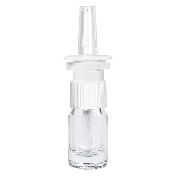 5ml Nasensprayflasche weiß/transparent Standardverschluss ClearLine UT18/5