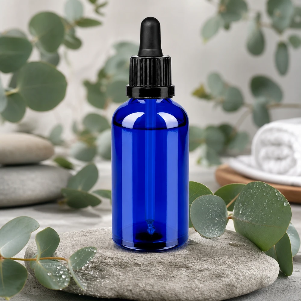 Apothekerflasche 50ml in Kobaltblau - traditionelles Design trifft moderne Funktionalität