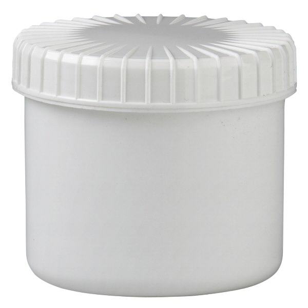 Weisse Schraubdose 135 ml mit gerilltem Deckel