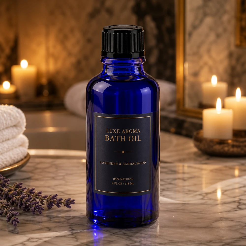 Apothekenflasche blau 30ml Schraubverschluss schwarz Standard Hochwertige blaue Glasflasche 30ml mit schwarzem Standardverschluss für Kosmetik