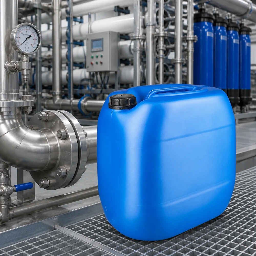 Kanister 30 Liter blau mit Schraubverschluss Originalitätsverschluss Lebensmittelechter 30L Kanister blau mit sicherem OV-Schraubverschluss für Wasseraufbereitung
