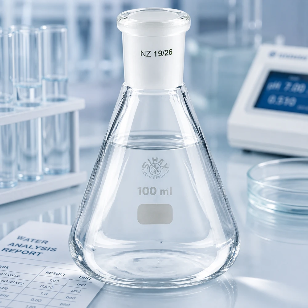Erlenmeyerkolben 100ml mit Normschliff (19/26) Erlenmeyerkolben 100ml mit Normschliff (19/26)
