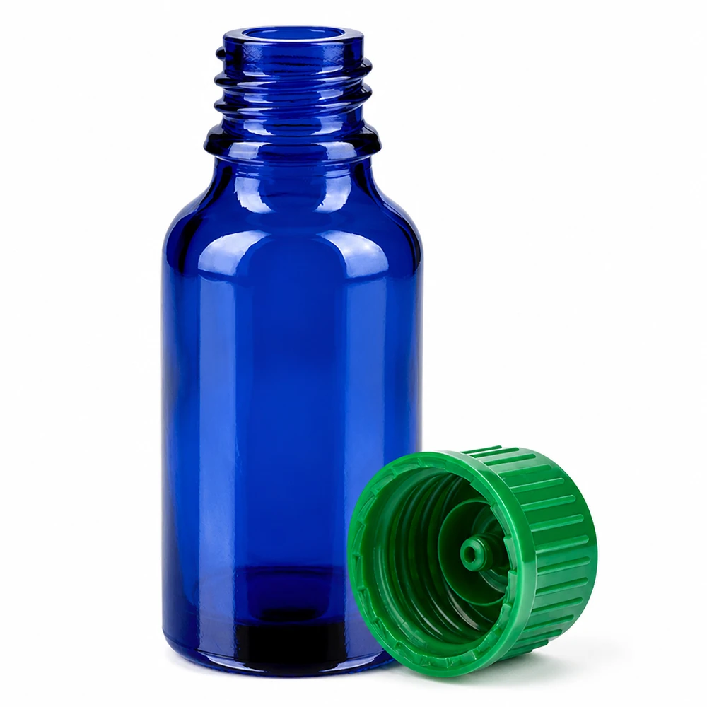 20ml Flasche 11mm Schraubverschluss grün Standard BlueLine UT18/20 Hochwertige 20ml Glasflasche blau für Labor und Analytik grüner 11mm Schraubverschluss