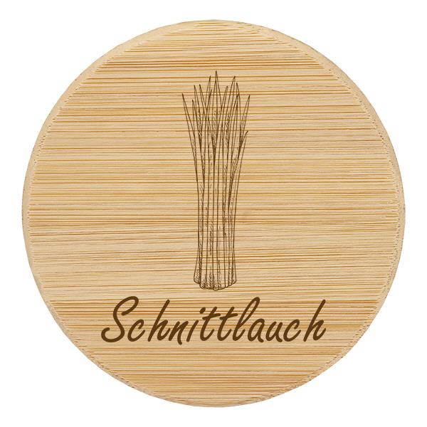 Holzdeckel "Schnittlauch" für WECK RR60 Holzdeckel "Schnittlauch" für WECK RR60