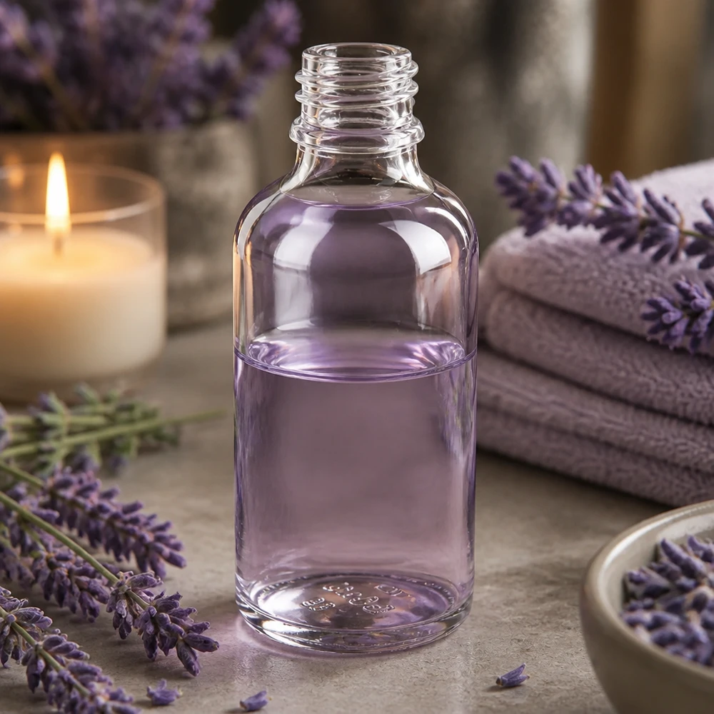 Handliche 50ml klare ApoGlas Flasche aus UV-beständigem Glas für Naturkosmetik