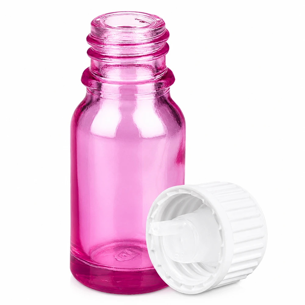 10ml Tropfenflasche aus violettem Glas mit UT18/10 Gewinde für DIY Kosmetik