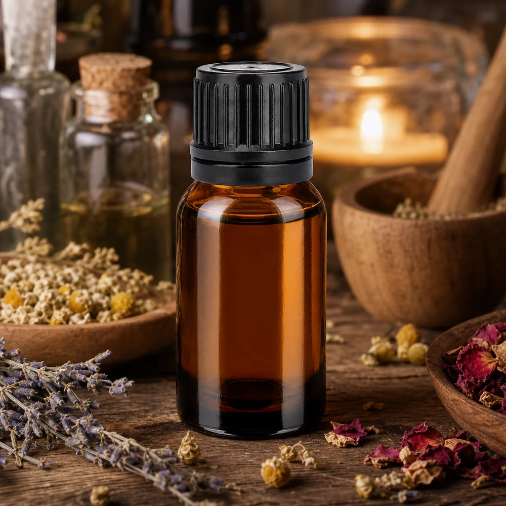 10ml Flasche 11mm Schraubverschluss schwarz Originalitätsverschluss BrownLine UT18/10 Kompakte 10ml BrownLine Flasche mit stabilem 11mm Verschluss für sichere Aufbewahrung von Essenzen