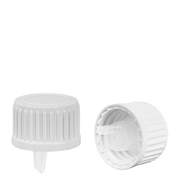 TropfVerschluss 0.9mm weiß 18mm Standard TropfVerschluss 0.9mm weiß 18mm Standard