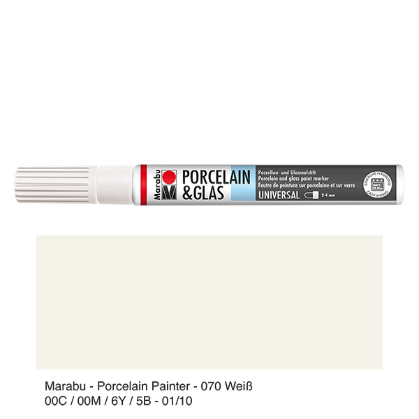 Malstift weiß 2-4mm für Glas/Porzellan Malstift weiß 2-4mm für Glas/Porzellan