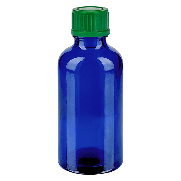 50ml Flasche 11mm Schraubverschluss grün Standard BlueLine UT18/50