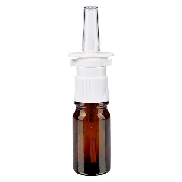 Apothekenflasche braun 5ml Nasenzerstäuber weiß Standard