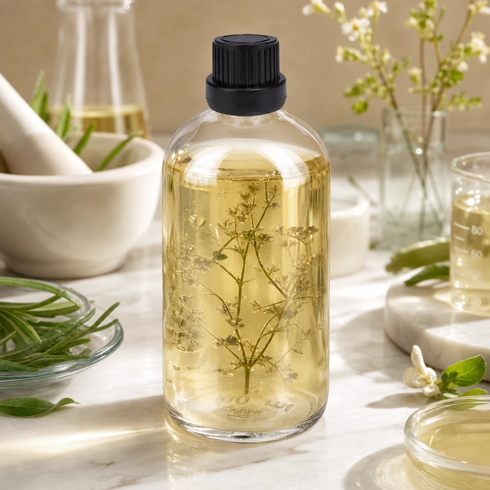 100ml ClearLine Tropfflasche UT18 für Aromatherapie mit schwarzem Dosierverschluss 2mm