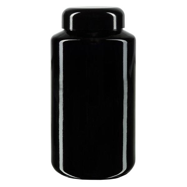 Weithalsdose Violettglas 500ml, mit schwarz Deckel