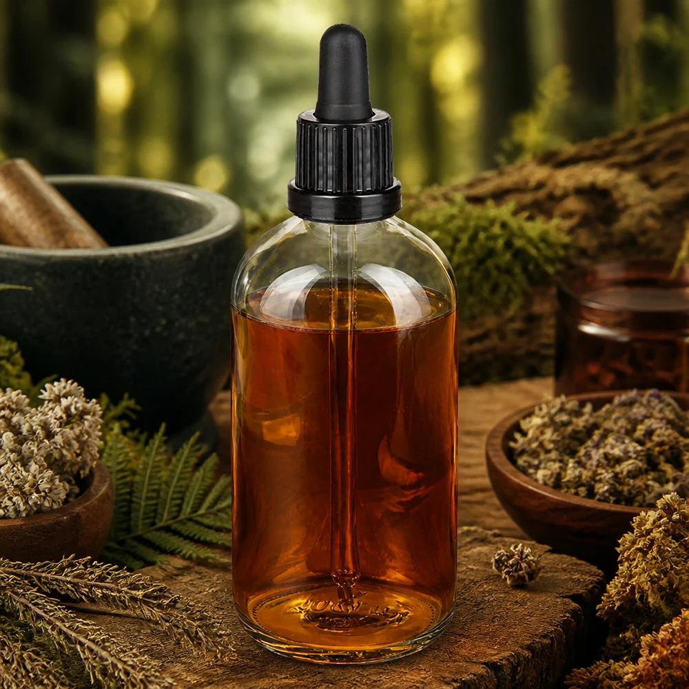 100ml Pipettenflasche ClearLine UT18 mit schwarzem Bulb-Dropper für Naturheilkunde und Extrakte
