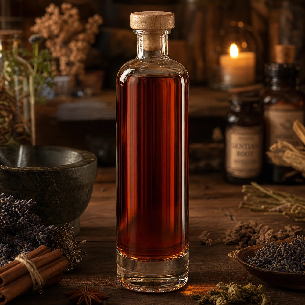 500ml Glasflasche "Ella" mit Holzgriff-Korken UNiTWIST