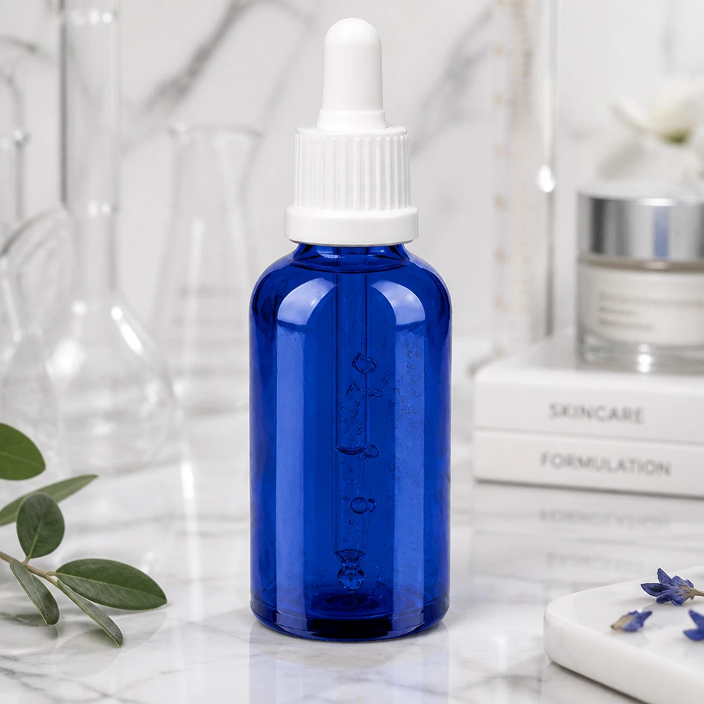 50ml Pipettenflasche weiß Originalitätsverschluss BlueLine UT18/50 50ml Pipettenflasche OV BlueLine UT18/50 in intensivem Blau mit auslaufsicherem Verschluss