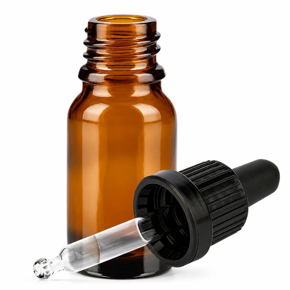 Hochwertige Braunglasflasche 10ml mit kindersicherem Verschluss für pharmazeutische Anwendungen