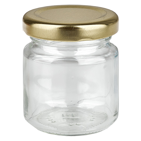 53ml Rundglas mit BasicSeal Deckel gold UNiTWIST