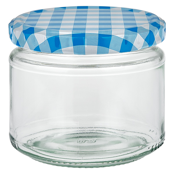 330ml Rundglas + BasicSeal Deckel blau/weiß UNiTWIST