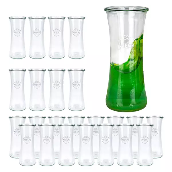 24er Set Weck Gläser 700 ml Delikatessen-Glas rund
