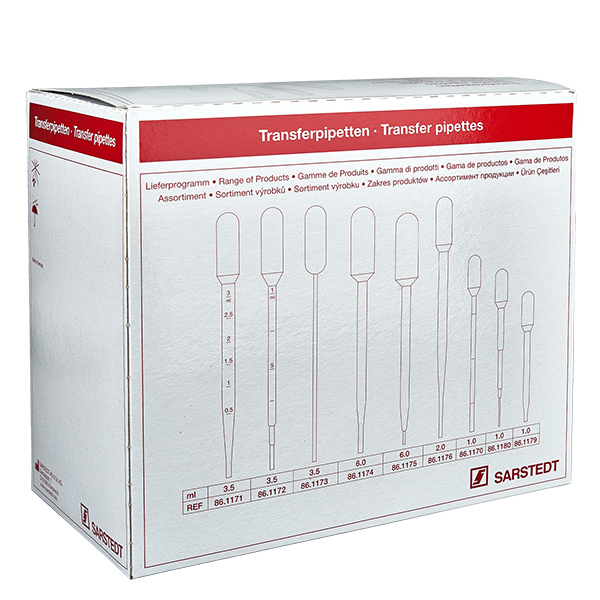 3.5ml Transferpipette (156x12.5mm) mit Graduierung 3.5ml Transferpipette (156x12.5mm) mit Graduierung