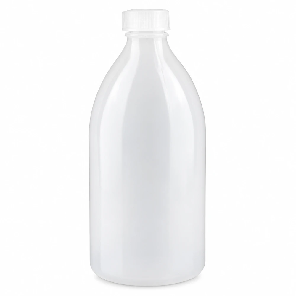 500ml Schraubflasche, Enghals Laborflasche Weiße Plastikflasche mit Schraubverschluss 500ml ideal für Chemikalien und Reagenzien