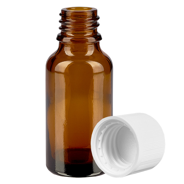 20ml Flasche 11mm Schraubverschluss weiß Standard Kindersicherung BrownLine UT18/20 20ml Flasche 11mm Schraubverschluss weiß Standard Kindersicherung BrownLine UT18/20