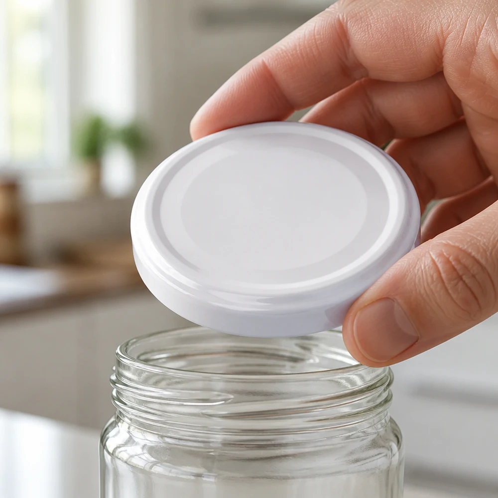 43mm BasicSeal Deckel weiss (TO43) UNiTWIST Kleiner TO43 Deckel BasicSeal weiss UniTwist für Marmeladen und Gewürzgläser