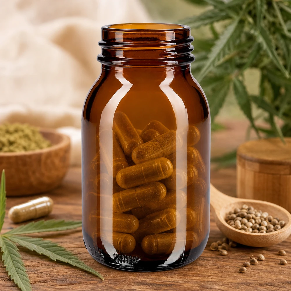 Kompakte 125ml Weithalsflasche aus Braunglas für professionelle Supplement Abfüllung