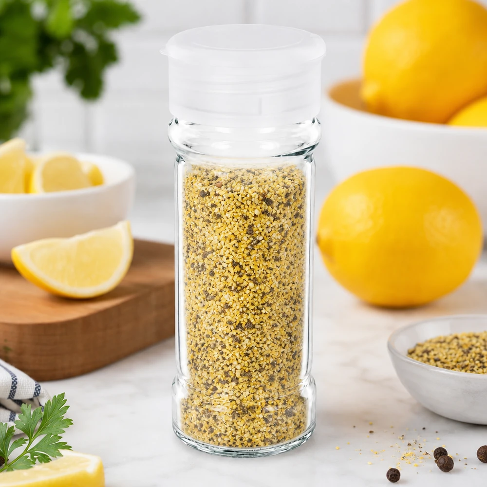 Nachfüllbares Gewürzglas 100ml mit Streuerdeckel für Kräutersalz und Gewürzmischungen