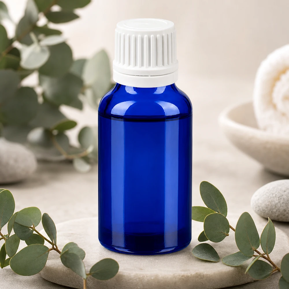 20ml Flasche 11mm Schraubverschluss weiß Originalitätsverschluss BlueLine UT18/20 20ml Flasche BlueLine Serie mit weißem SV-Verschluss für hygienische Lagerung von Flüssigkeiten
