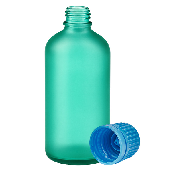 100ml Flasche 11mm Schraubverschluss blau Originalitätsverschluss GreenLine UT18/100 100ml Flasche 11mm Schraubverschluss blau Originalitätsverschluss GreenLine UT18/100