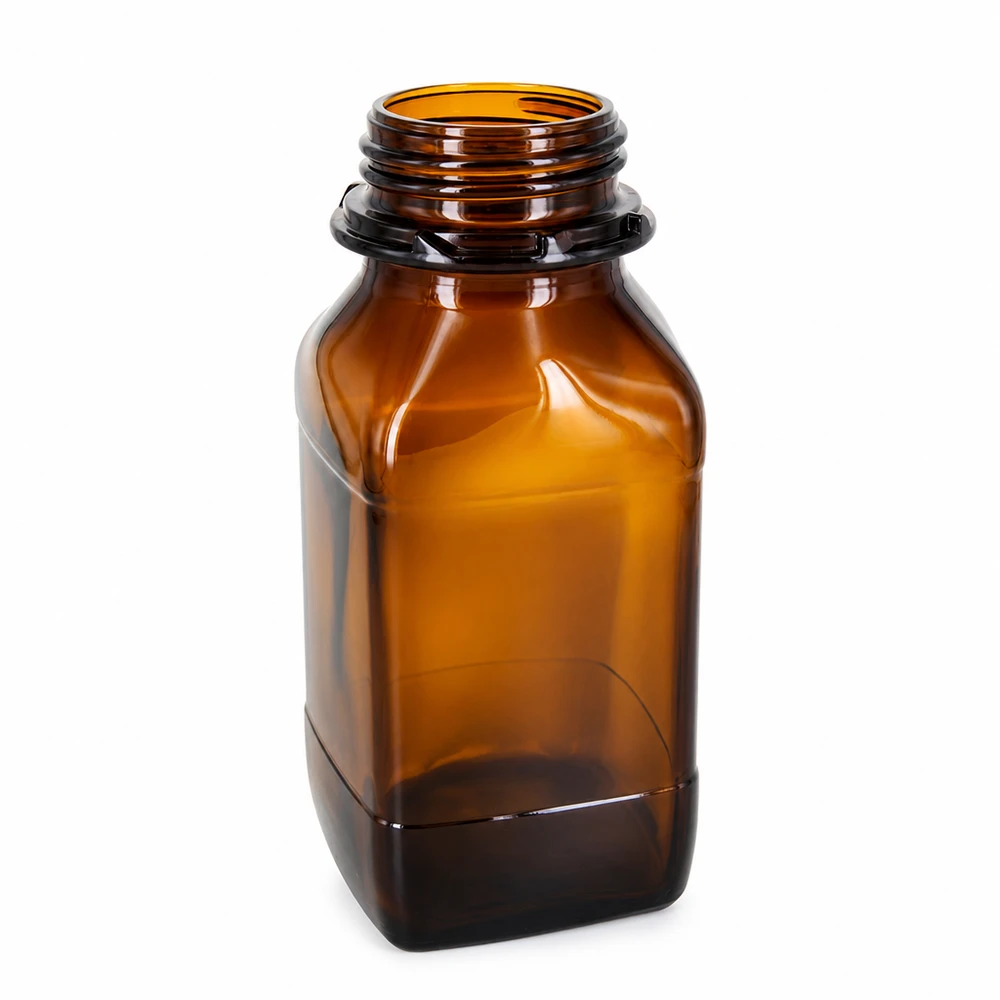500ml Braunglasflasche für Chemikalien mit stabilem Gewinde und UV-Schutz