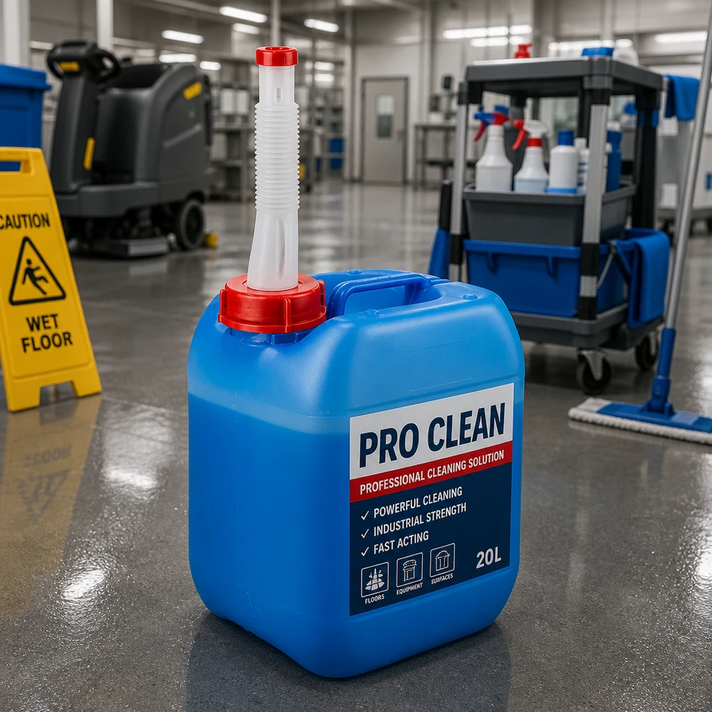 Kanister 5 Liter blau mit Auslaufrohr Flex Viereckiger Kunststoffkanister 5L in Blau mit Griffmulde und flexiblem Auslaufrohr