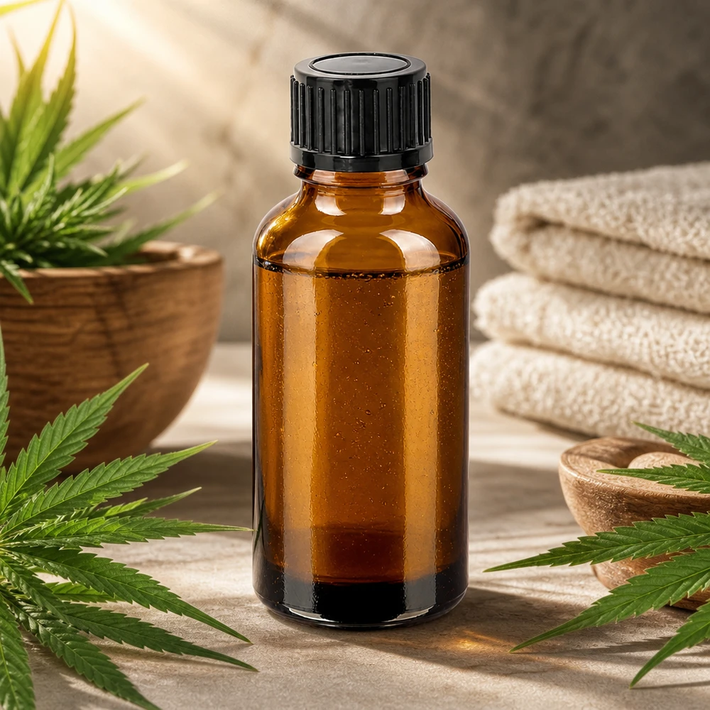 30ml Braunglasflasche mit STD-Verschlusssystem für sichere Aufbewahrung von CBD und Tinkturen