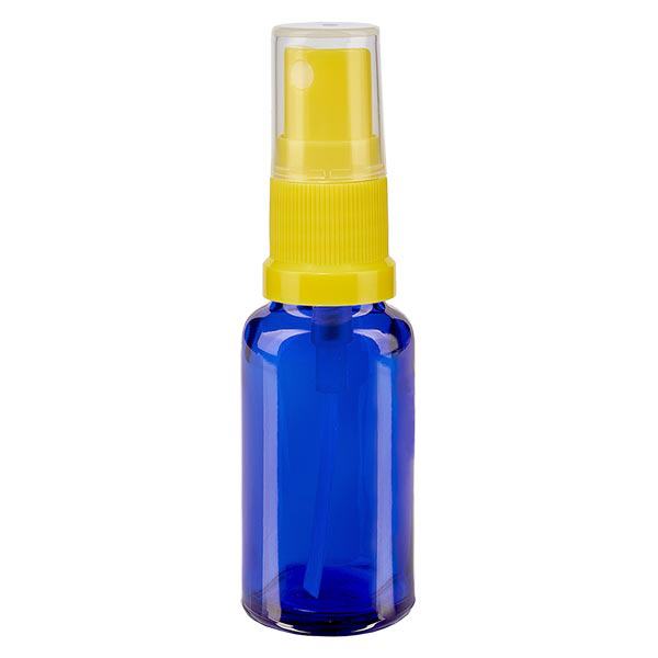 Apothekenflasche blau 20ml Sprayaufsatz gelb