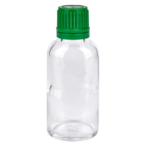 30ml Flasche 11mm Schraubverschluss grün Originalitätsverschluss ClearLine UT18/30 30ml Flasche 11mm Schraubverschluss grün Originalitätsverschluss ClearLine UT18/30