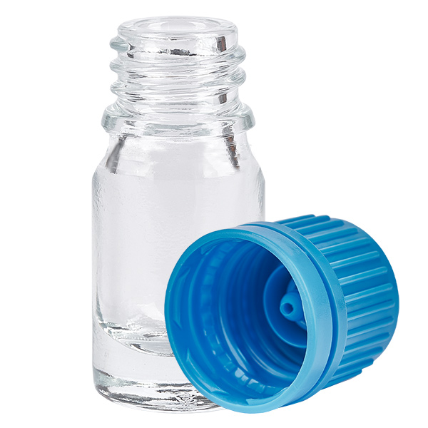 5ml Flasche 11mm Schraubverschluss blau Originalitätsverschluss ClearLine UT18/5 5ml Flasche 11mm Schraubverschluss blau Originalitätsverschluss ClearLine UT18/5