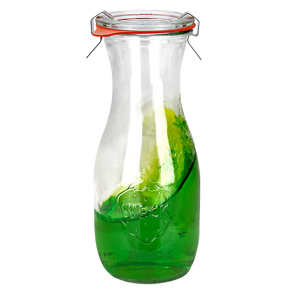 24er Set Weck Gläser 530ml Saftflasche mit 24 Glasdeckeln, 2