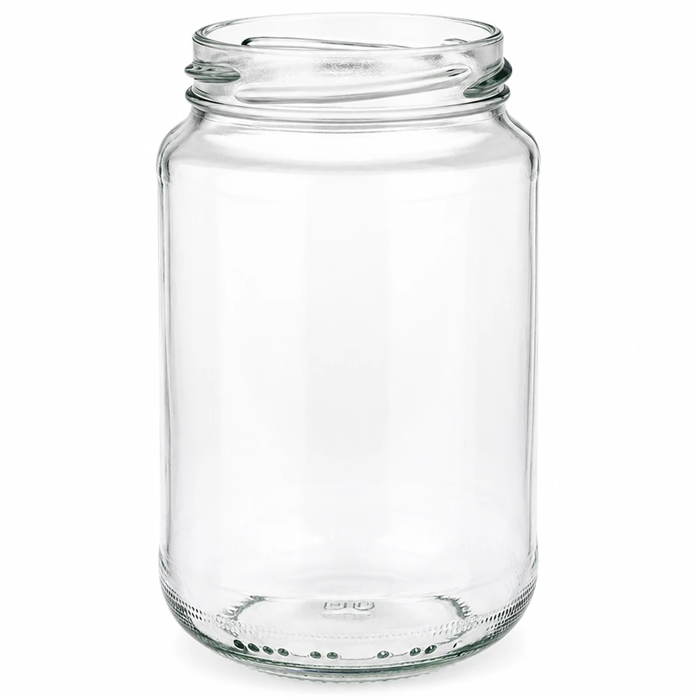 375ml Rundglas ohne Deckel (TO63) UNiTWIST UNiTWIST Runda375 Rundglas 375ml TO63 leeres Einmachglas aus klarem Glas mit Schraubgewinde für Konservierung