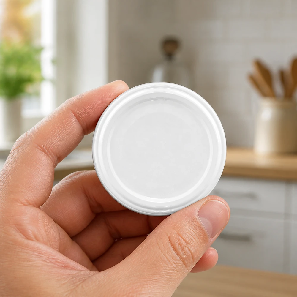 66mm BioSeal Deckel weiß (TO66) UNiTWIST UNiTWIST Glasbehälterdeckel TO66 weiss BPA-NI unitemp runde Form Detailansicht