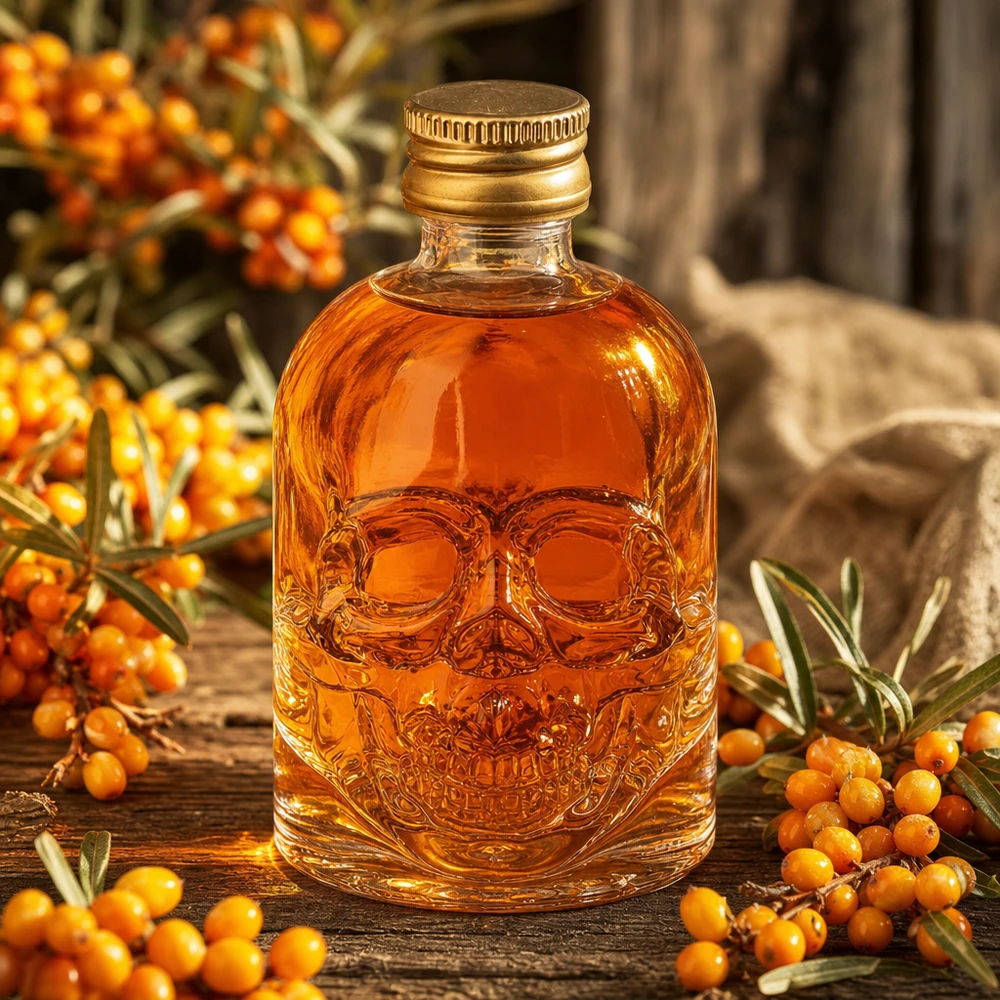 Kompakte 50ml Glasflasche Hector mit stilvollem UNiTWIST Goldverschluss für Sammler