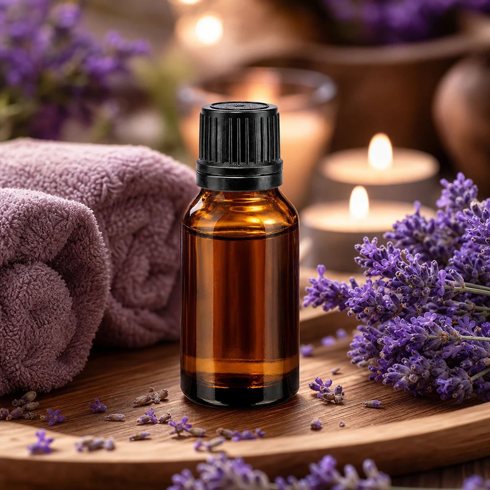 Lichtgeschützte 15ml Flasche mit schwarzem Schraubdeckel für Naturkosmetik und Öle