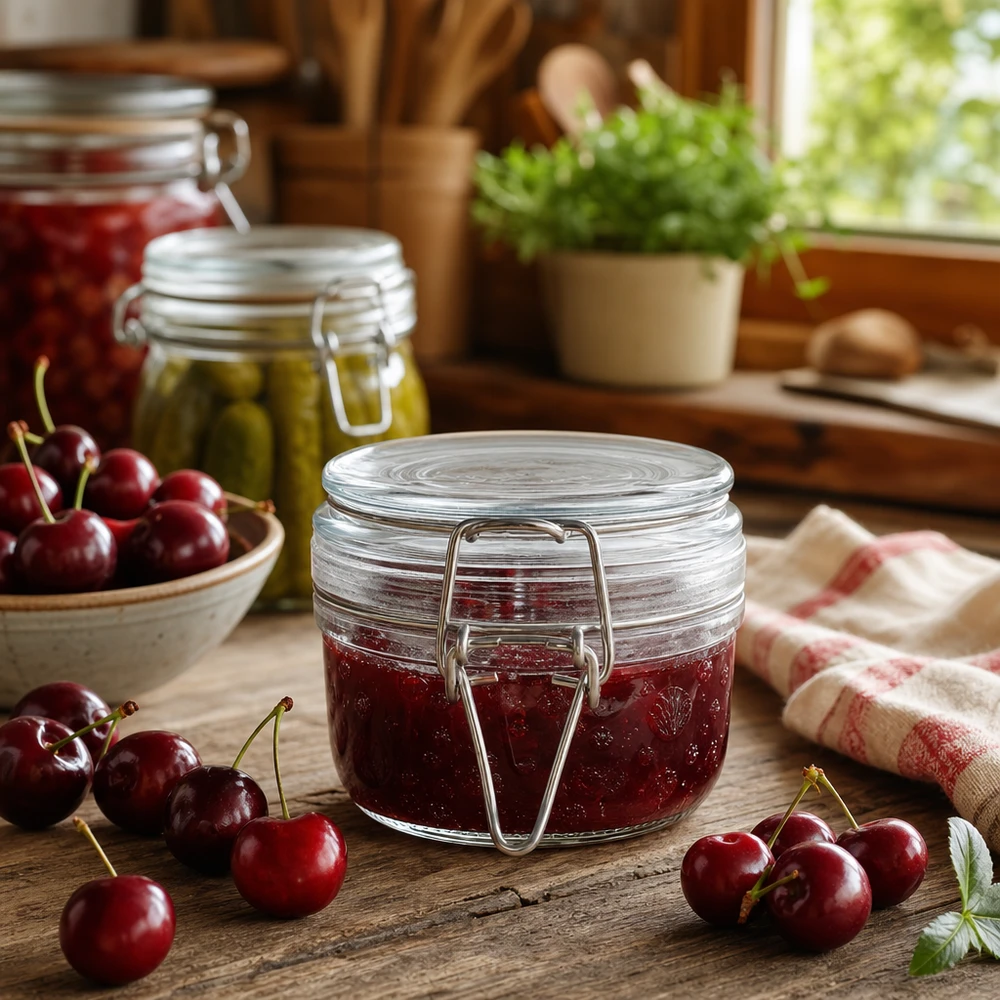 200ml Vorratsglas mit Silikonring und Bügelverschluss UNiTWIST Kompaktes 200ml Aufbewahrungsglas mit luftdichtem Verschluss für frische Kräuter und Tees