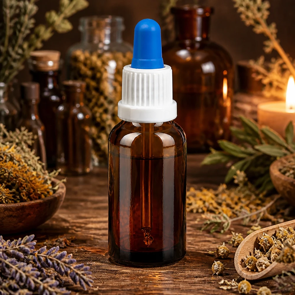 20ml Pipettenflasche weiß/blau Originalitätsverschluss BrownLine UT18/20 Kleine Tropfflasche aus braunem Glas mit blauer Pipettenspitze für genaue Flüssigkeitsdosierung