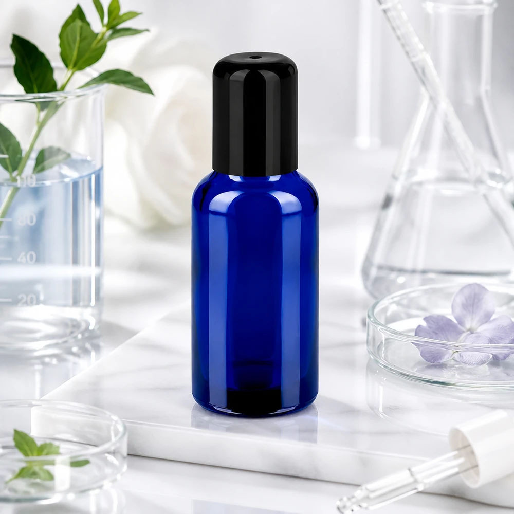 30ml Roll-On Flasche schwarz Standardverschluss BlueLine UT18/30 Präzise dosierbare Roll-On Flasche 30ml STD BlueLine UT18/30 für punktgenaue Anwendung