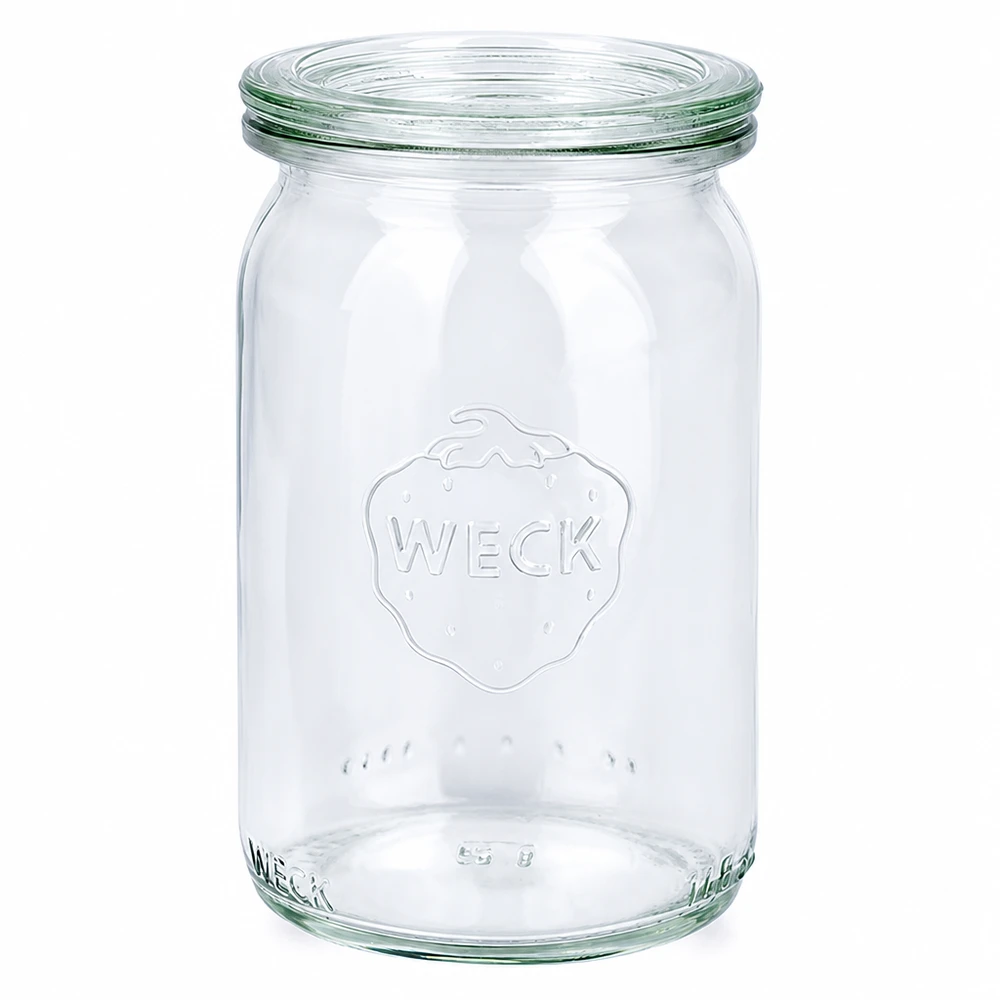 145ml Zylinderglas mit Glasdeckel WECK RR40 WECK 145ml Zylinderglas mit Glasdeckel RR40 Einmachglas transparent für Konservierung und Aufbewahrung