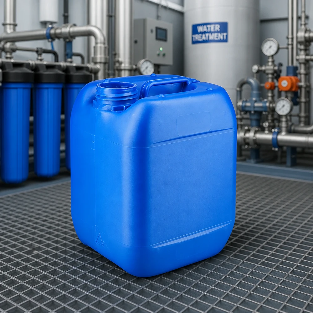 Kanister 5 Liter blau ohne Verschluss Kompakter 5L Kanister blau ohne Deckel aus lebensmittelechtem HDPE Kunststoff