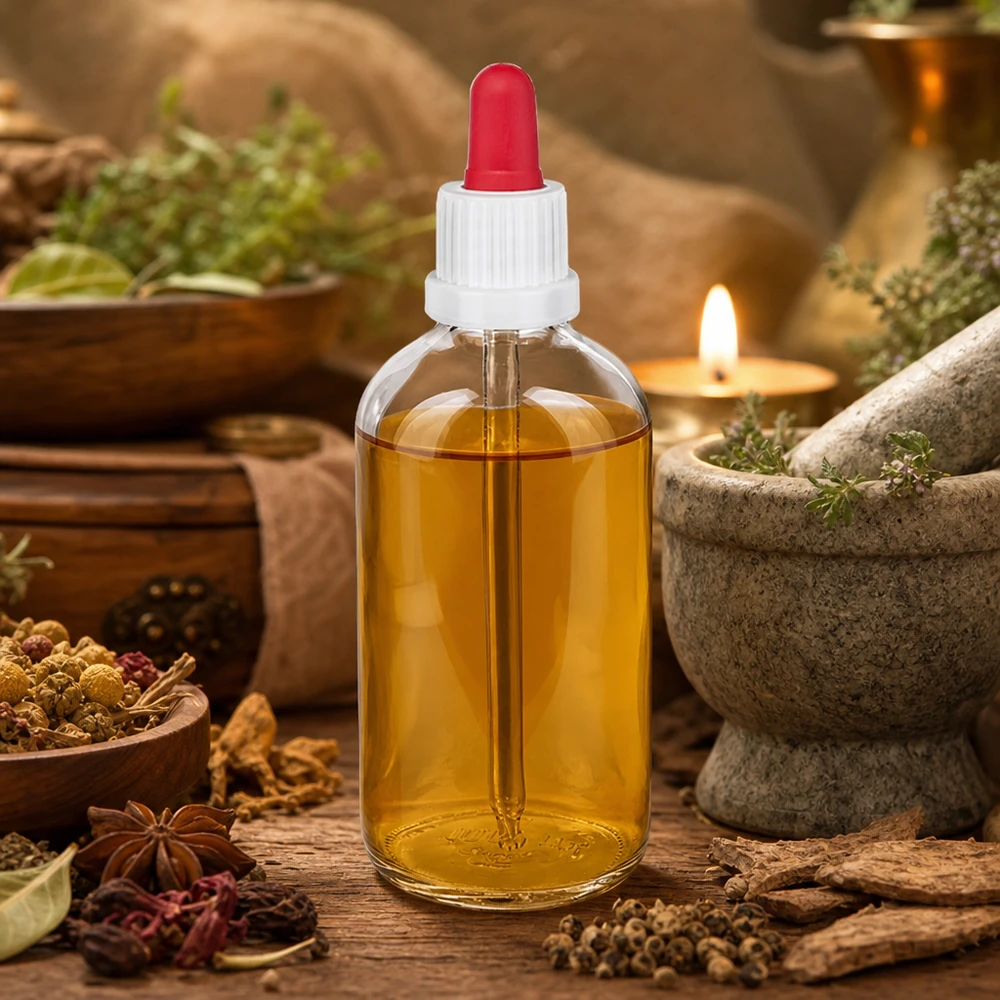 100ml Pipettenflasche weiß/rot Originalitätsverschluss ClearLine UT18/100 Aromatherapie Pipettenflasche 100ml Klarglas roter Ball weiss OV ClearLine Naturmedizin